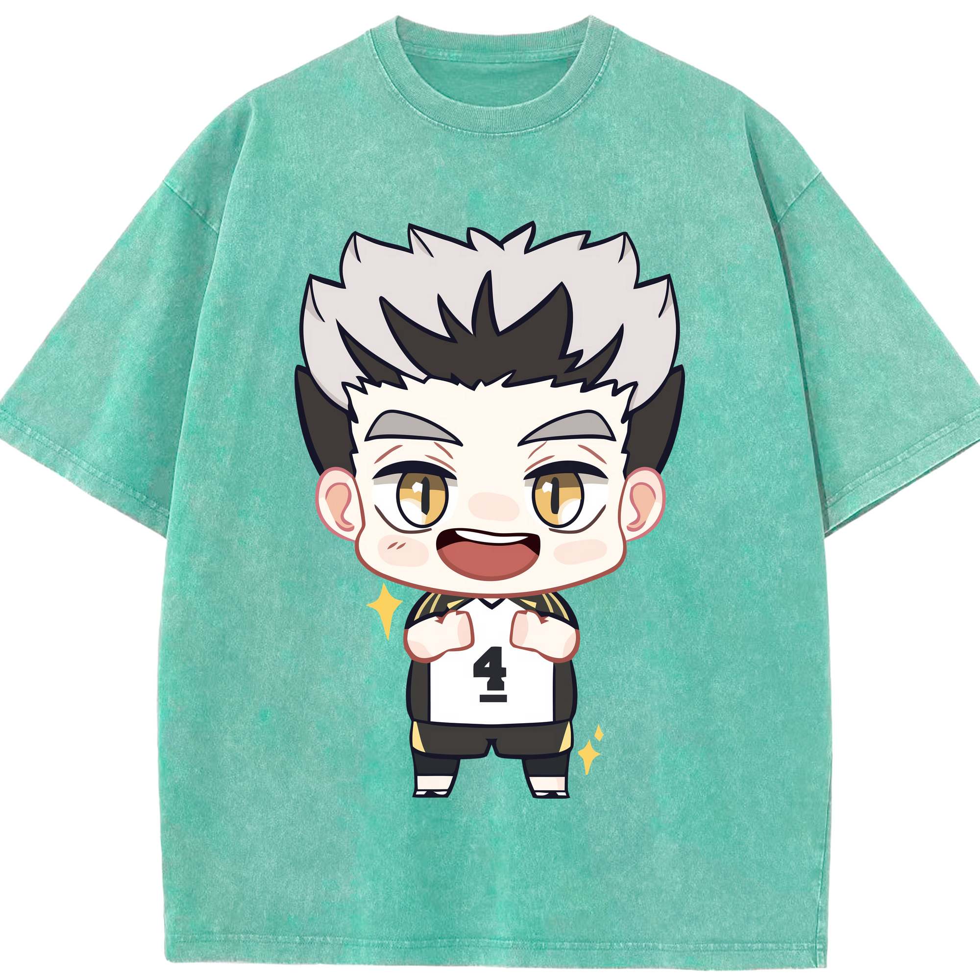 （画像用） ハイキュー!! Haikyu!! 綿100% ヴィンテージ風 半袖Tシャツ（フロントプリント）